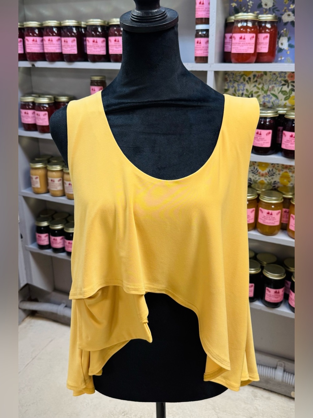 Yellow Layered Sleeveless Women's Top - Sympli